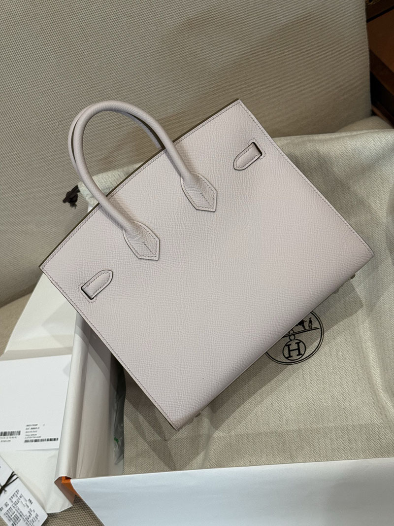 エルメスコピー バーキン25 定価 HERMES バーキン25 セリエ モーヴペール ヴォーエプソン シルバー金具 2524081 - 画像 (8)