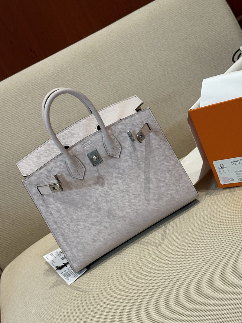 エルメスコピー バーキン25 定価 HERMES バーキン25 セリエ モーヴペール ヴォーエプソン シルバー金具 2524081 - 画像 (7)