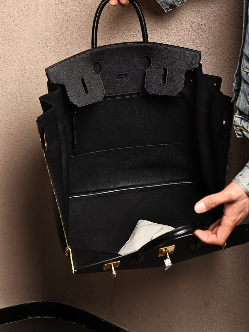 エルメスコピー オータクロア40 定価 HERMES オータクロア40 黒 ブラック ヴォーエプソン/クロコダイル ゴールド金具 2524087 - 画像 (5)