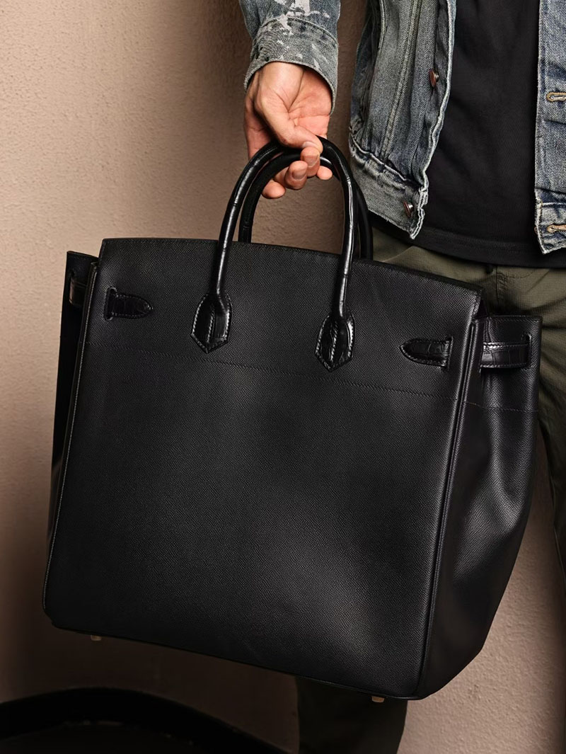 エルメスコピー オータクロア40 定価 HERMES オータクロア40 黒 ブラック ヴォーエプソン/クロコダイル ゴールド金具 2524087 - 画像 (2)
