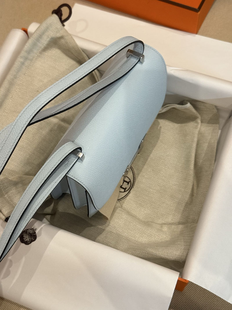 エルメスコピー コンスタンスミニ 定価 HERMES コンスタンス3 ミニ ブルーブリュム ヴォーエプソン シルバー金具 2524089 - 画像 (9)