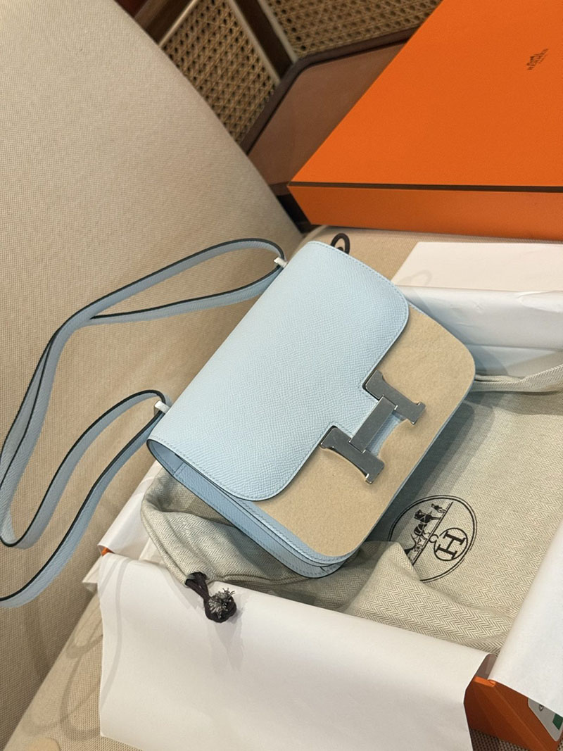 エルメスコピー コンスタンスミニ 定価 HERMES コンスタンス3 ミニ ブルーブリュム ヴォーエプソン シルバー金具 2524089 - 画像 (7)