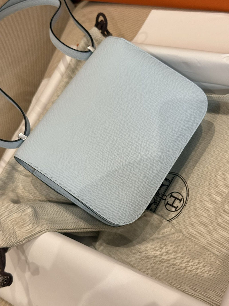 エルメスコピー コンスタンスミニ 定価 HERMES コンスタンス3 ミニ ブルーブリュム ヴォーエプソン シルバー金具 2524089 - 画像 (6)