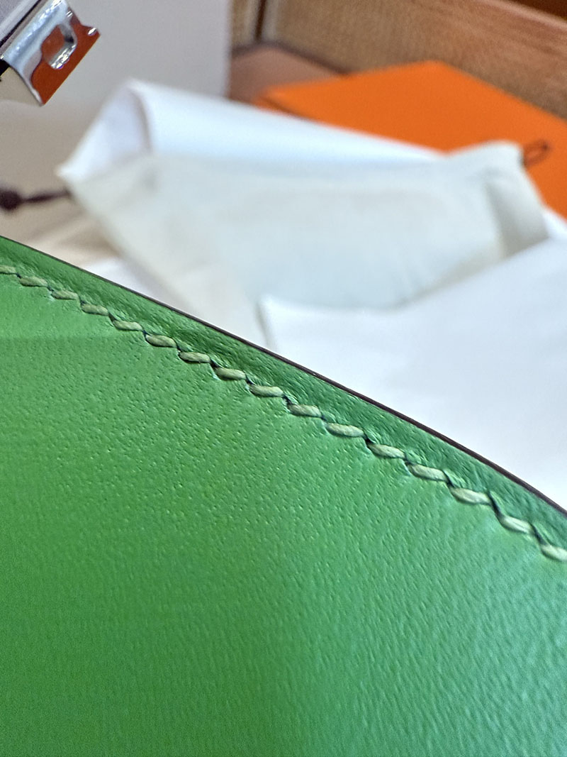 エルメスコピー コンスタンスミニ 定価 HERMES コンスタンス3 ミニ ヴェールユッカ ヴォーエプソン シルバー金具 2524090 - 画像 (9)