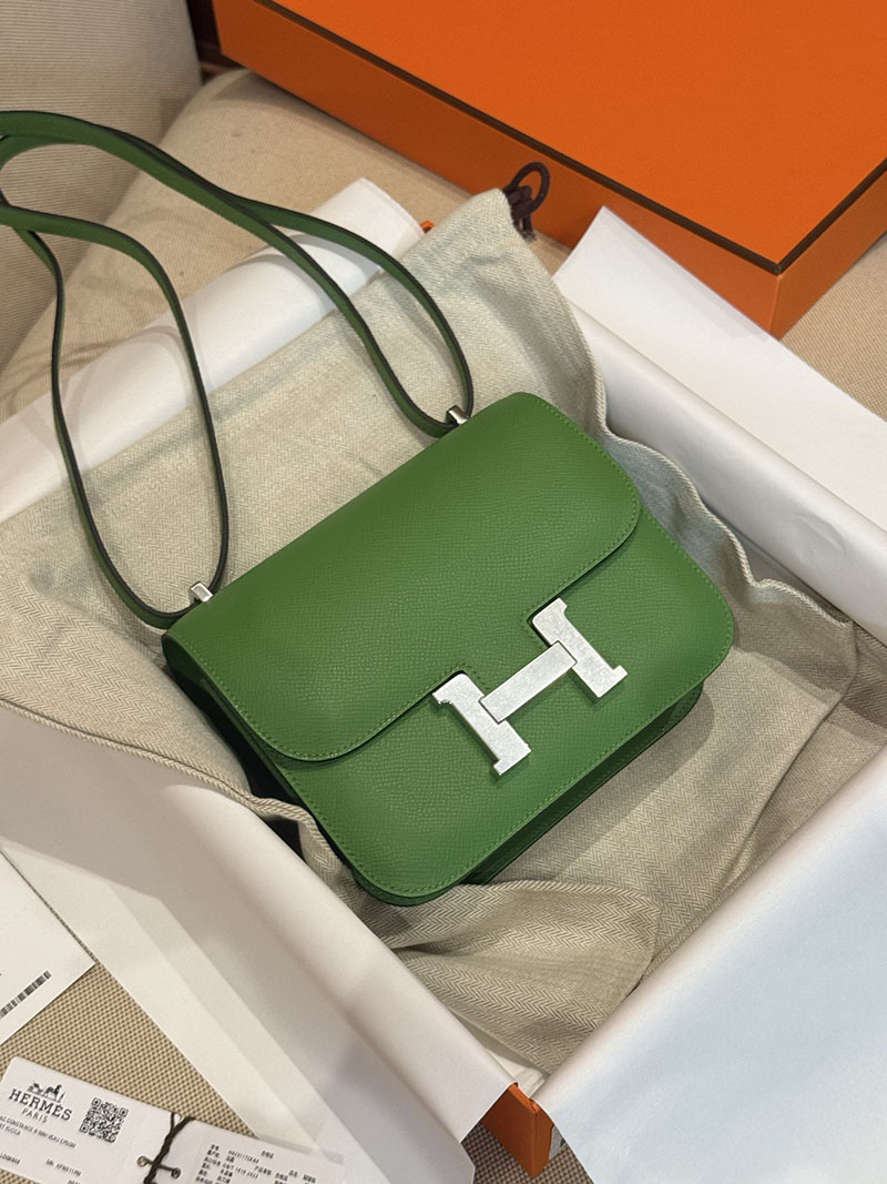 エルメスコピー コンスタンスミニ 定価 HERMES コンスタンス3 ミニ ヴェールユッカ ヴォーエプソン シルバー金具 2524090 - 画像 (3)