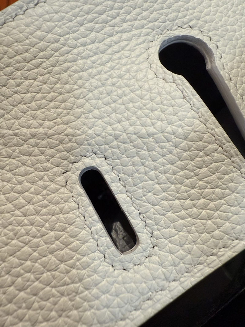 エルメスコピー バーキン25 定価 HERMES バーキン25 パーソナル ホワイト/黒 ブラック トゴ シルバー金具 2524092 - 画像 (5)