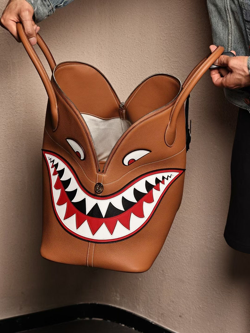エルメスコピー ボリードシャーク 定価 HERMES ボリードシャーク45 ゴールド トゴ シルバー金具 2524102 - 画像 (7)