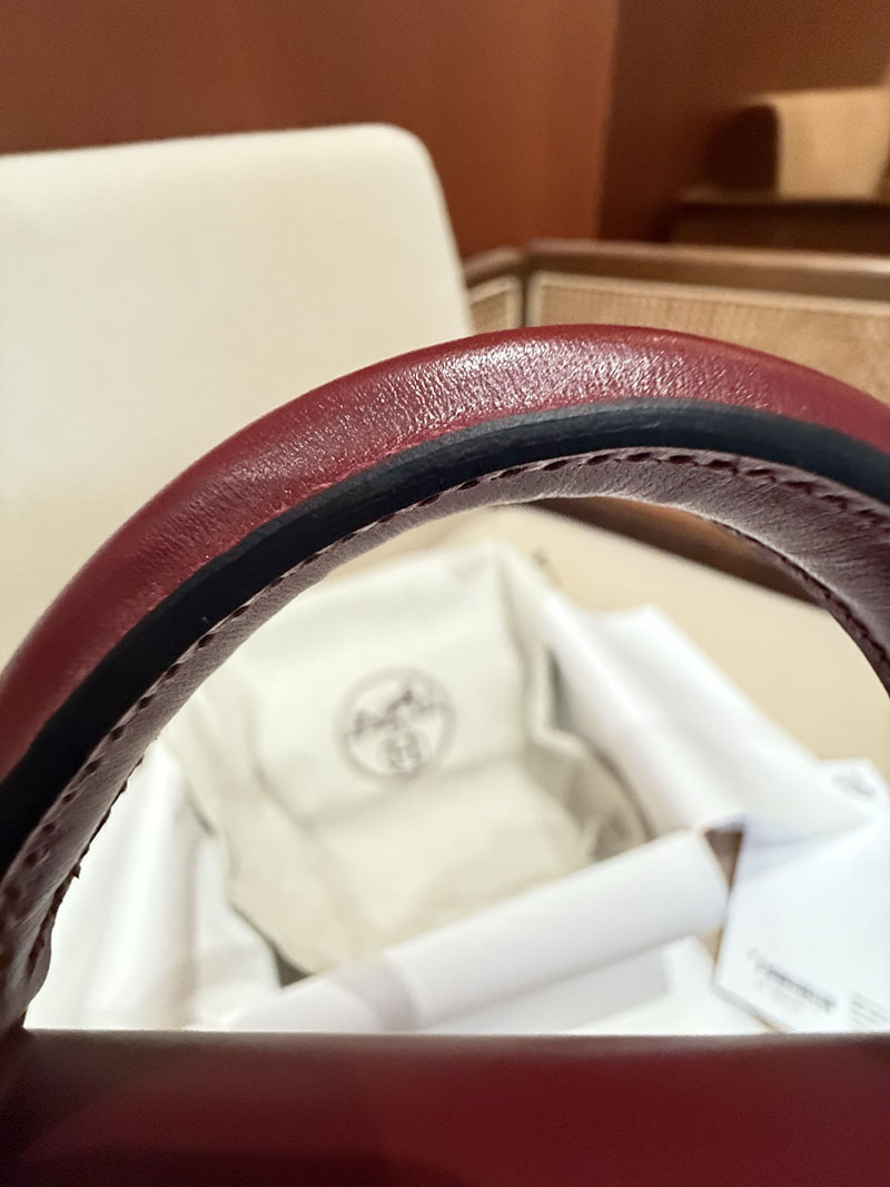エルメスコピー ミニケリー 定価 HERMES ケリーミニ2 外縫い ルージュアッシュ ボックスカーフ ゴールド金具 2524106 - 画像 (3)