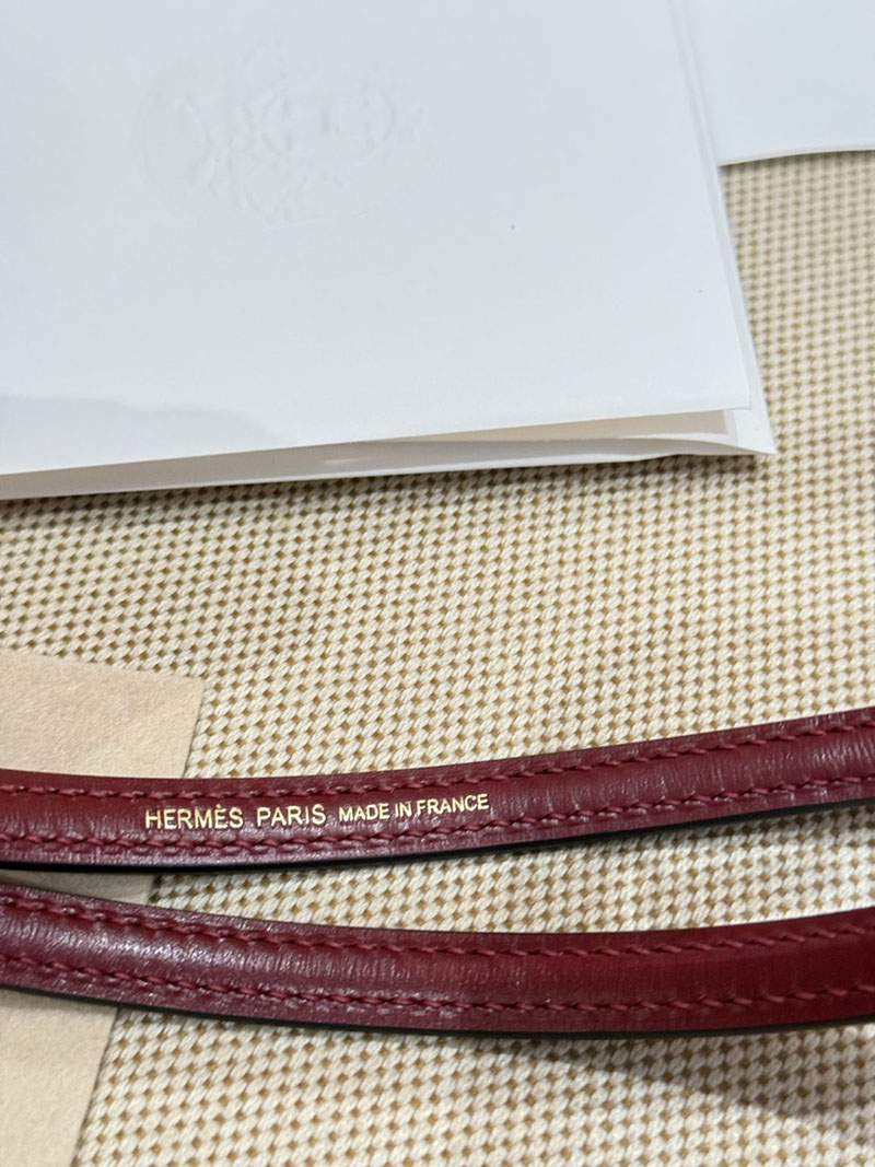 エルメスコピー ミニケリー 定価 HERMES ケリーミニ2 外縫い ルージュアッシュ ボックスカーフ ゴールド金具 2524106 - 画像 (10)