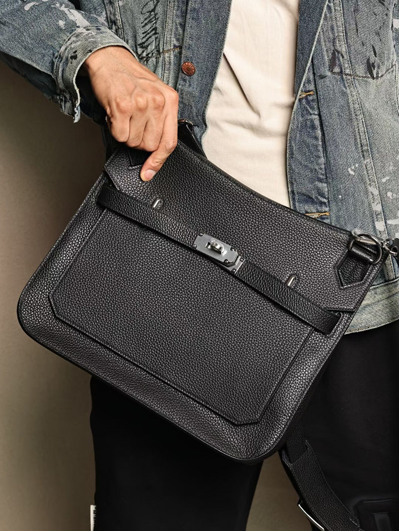 エルメスコピー メンズバッグ HERMES ジプシエール 34 黒 ブラック トリヨンクレマンス シルバー金具 2524113 - 画像 (2)