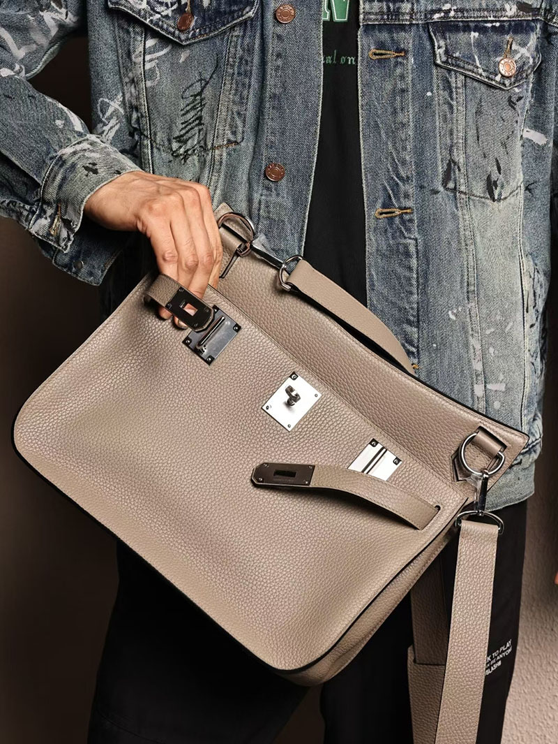 エルメスコピー メンズバッグ HERMES ジプシエール 34 グリアスファルト トリヨンクレマンス シルバー金具 2524114 - 画像 (7)