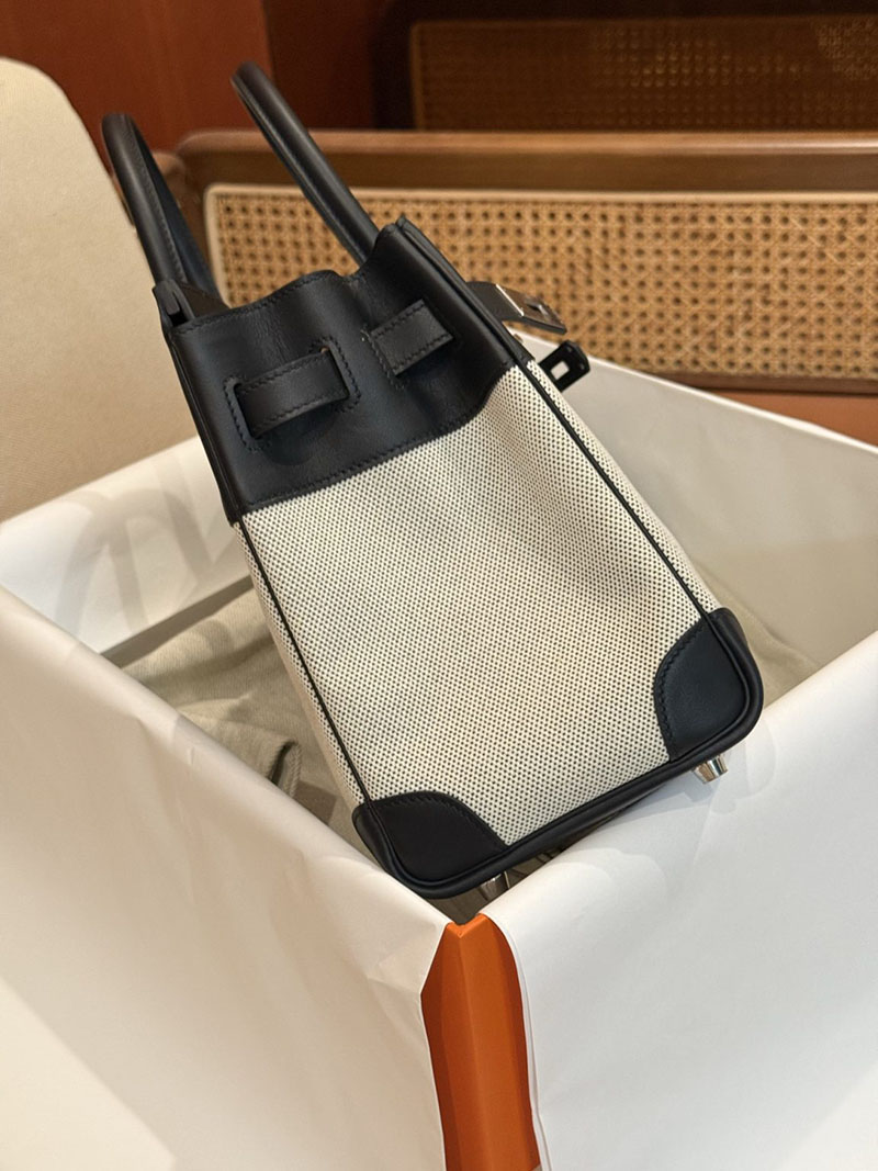エルメスコピー バーキン30 定価 HERMES バーキン30 カーゴ 黒 ブラック スイフト/トワルアッシュ シルバー金具 2524120 - 画像 (9)
