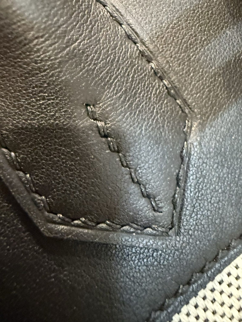 エルメスコピー バーキン30 定価 HERMES バーキン30 カーゴ 黒 ブラック スイフト/トワルアッシュ シルバー金具 2524120 - 画像 (8)
