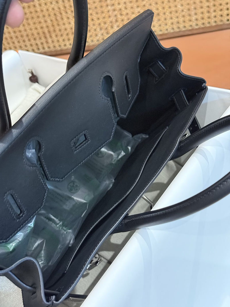エルメスコピー バーキン30 定価 HERMES バーキン30 カーゴ 黒 ブラック スイフト/トワルアッシュ シルバー金具 2524120 - 画像 (14)