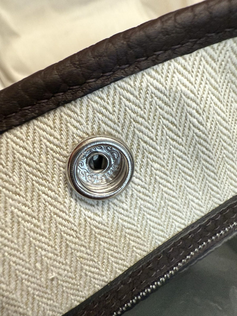 エルメスコピー ガーデンパーティー 定価 HERMES ガーデンパーティ 30 TPM エベンヌ ネゴンダ シルバー金具 2524122 - 画像 (4)