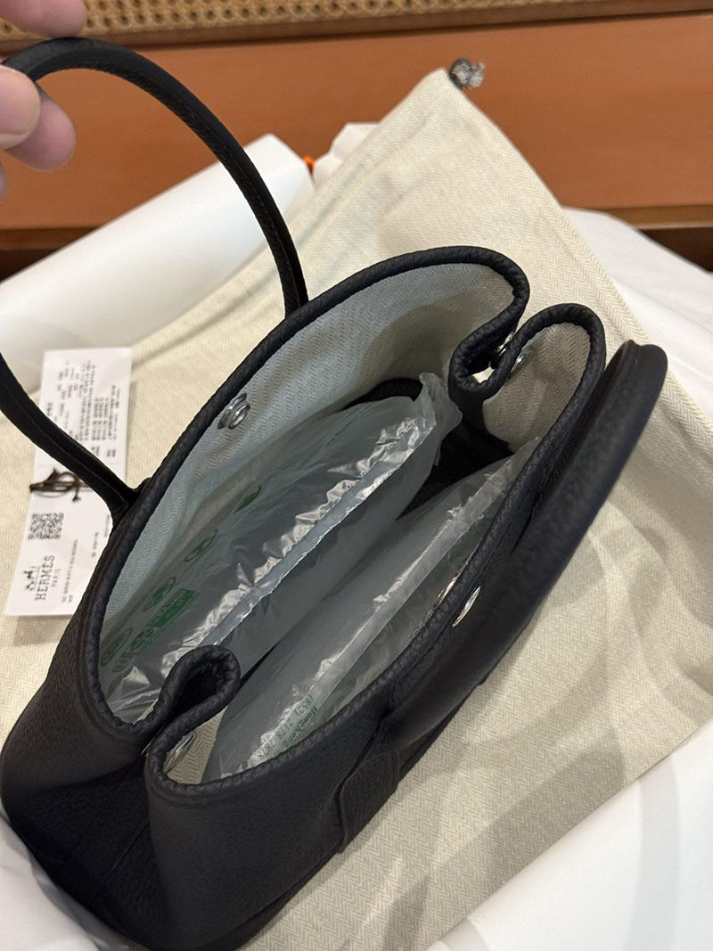 エルメスコピー ガーデンパーティー 定価 HERMES ガーデンパーティ 30 TPM エベンヌ ネゴンダ シルバー金具 2524122 - 画像 (10)