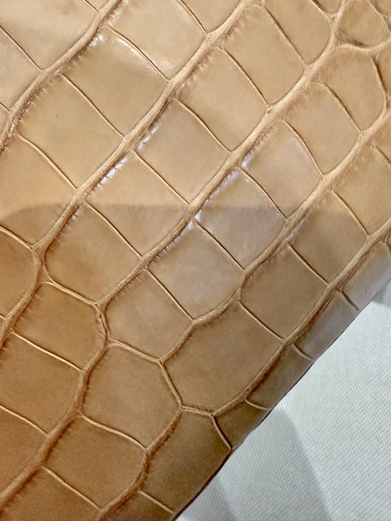 エルメスコピー HERMES ケリー25 内縫い グリアスファルト/カクタス/ミモザ クロコダイル アリゲーターマット ゴールド金具 2524123 - 画像 (19)