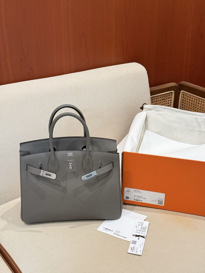 エルメスコピー バーキン30 定価 HERMES バーキン30 グリメイヤー トゴ シルバー金具 2524125 - 画像 (9)