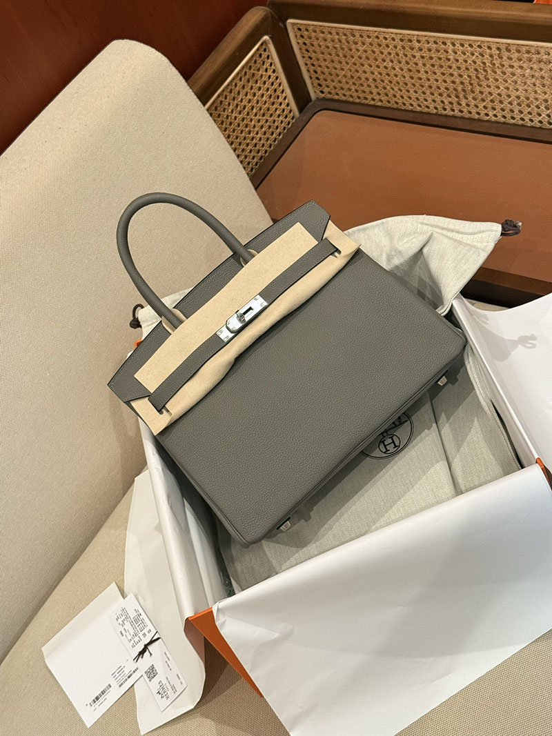 エルメスコピー バーキン30 定価 HERMES バーキン30 グリメイヤー トゴ シルバー金具 2524125 - 画像 (7)