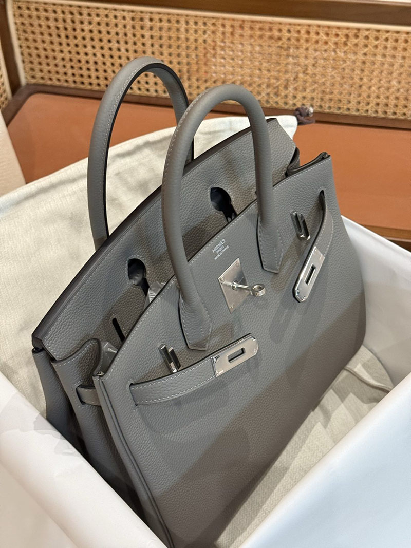 エルメスコピー バーキン30 定価 HERMES バーキン30 グリメイヤー トゴ シルバー金具 2524125 - 画像 (3)
