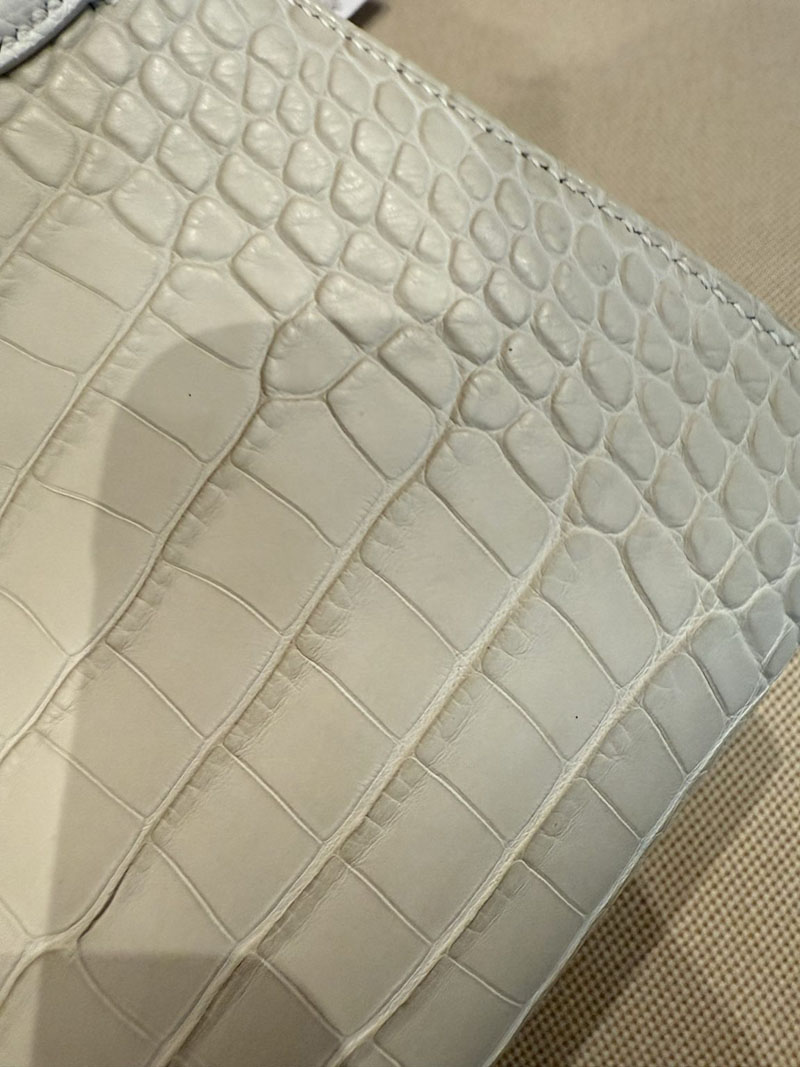 エルメスコピー バーキン20 定価 HERMES バーキン 20 セリエ ベトン トリヨンクレマンス/クロコダイル アリゲーターマット シルバー金具2524128 - 画像 (8)