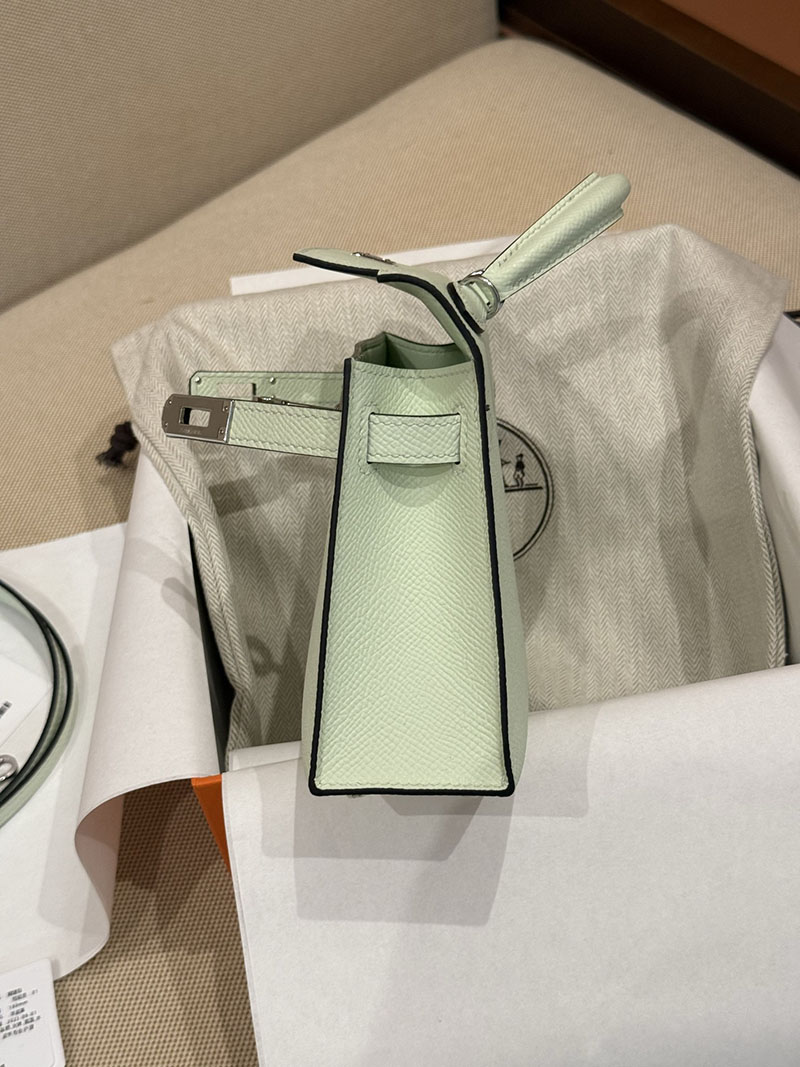 エルメスコピー ミニケリー 定価 HERMES ケリーミニ2 外縫い ヴェールフィズ ヴォーエプソン シルバー金具 2524130 - 画像 (8)