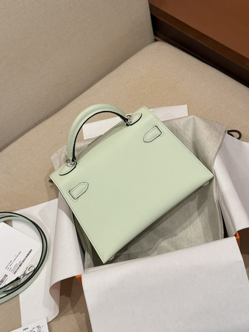 エルメスコピー ミニケリー 定価 HERMES ケリーミニ2 外縫い ヴェールフィズ ヴォーエプソン シルバー金具 2524130 - 画像 (6)