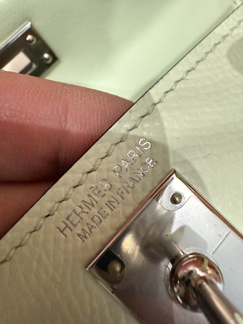 エルメスコピー ミニケリー 定価 HERMES ケリーミニ2 外縫い ヴェールフィズ ヴォーエプソン シルバー金具 2524130 - 画像 (4)