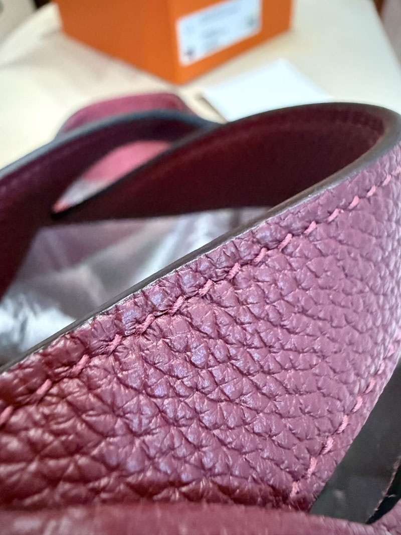 エルメスコピー ピコタンpm 定価 HERMES ピコタンロック 18 PM ボルドー トリヨンクレマンス ゴールド金具 2524136 - 画像 (7)