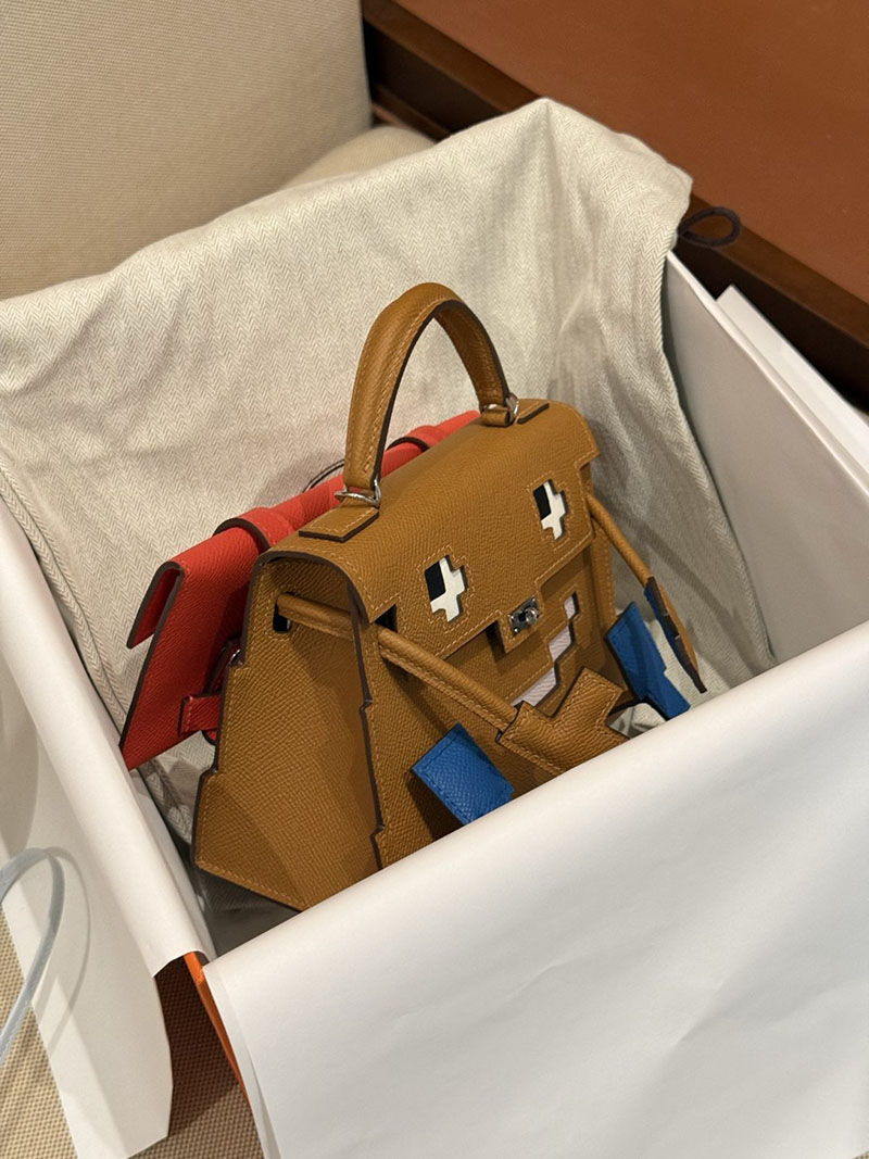 エルメスコピー ケリードールピクト定価 HERMES ケリードールピクト ゴールド エプソン シルバー金具 2524137 - 画像 (2)