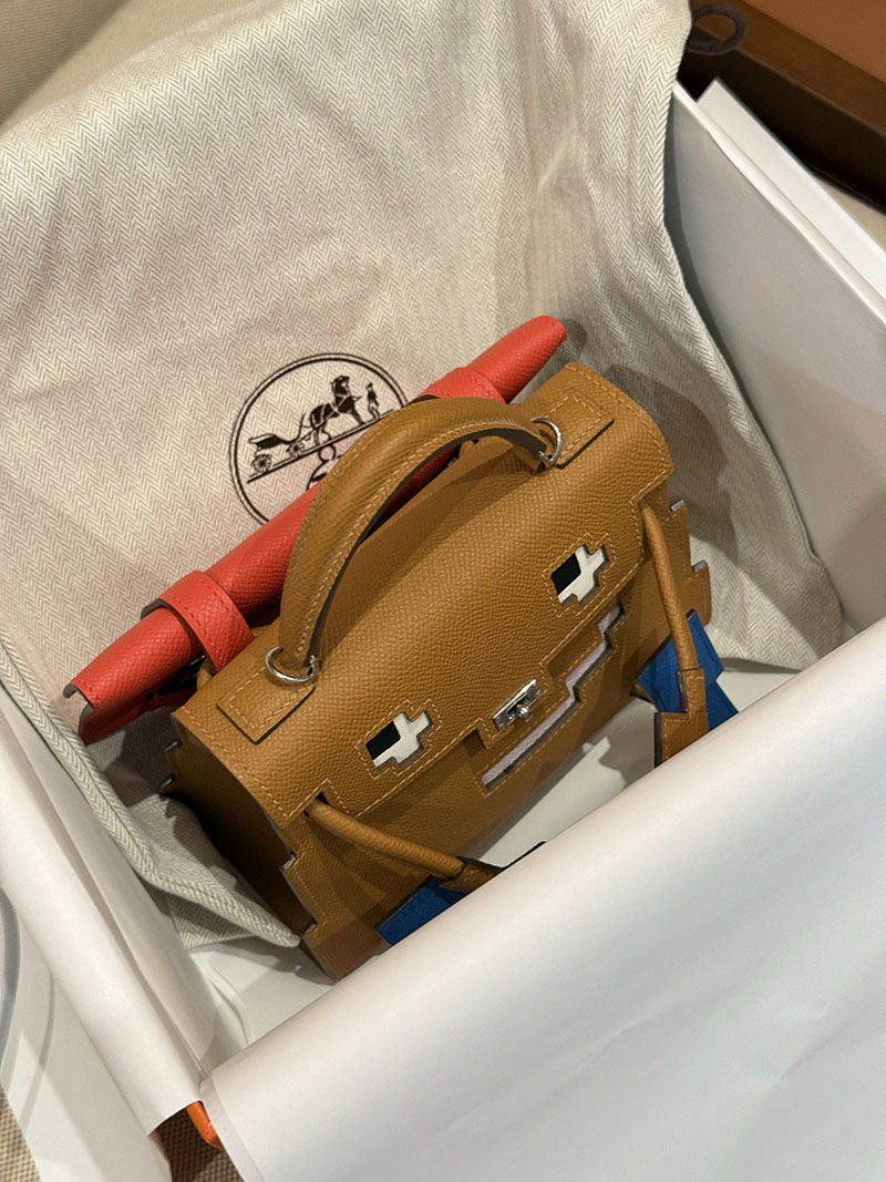 エルメスコピー ケリードールピクト定価 HERMES ケリードールピクト ゴールド エプソン シルバー金具 2524137 - 画像 (12)