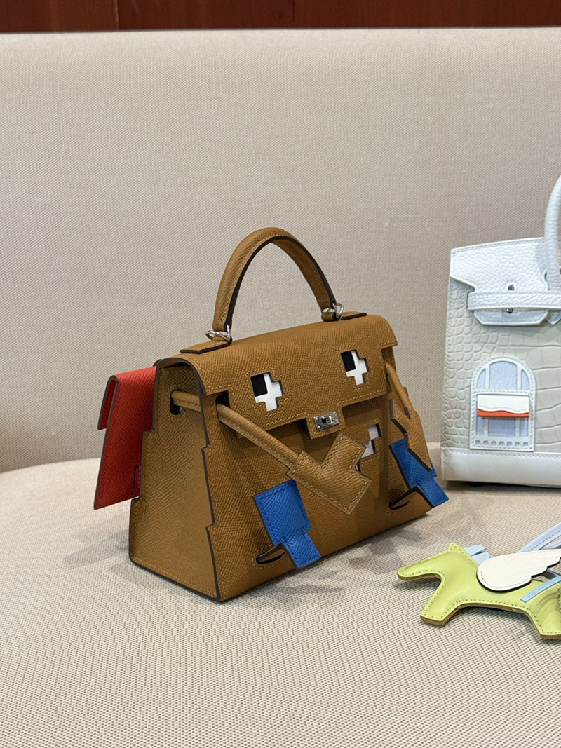 エルメスコピー ケリードールピクト定価 HERMES ケリードールピクト ゴールド エプソン シルバー金具 2524137 - 画像 (10)