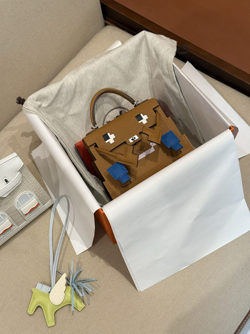 エルメスコピー ケリードールピクト定価 HERMES ケリードールピクト ゴールド エプソン シルバー金具 2524137 - 画像 (8)