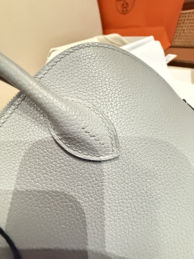 エルメスコピー ボリード1923 ミニ 定価 HERMES ボリード1923 ミニ ブルーグラシエ エバーカラー シルバー金具 2524152 - 画像 (4)