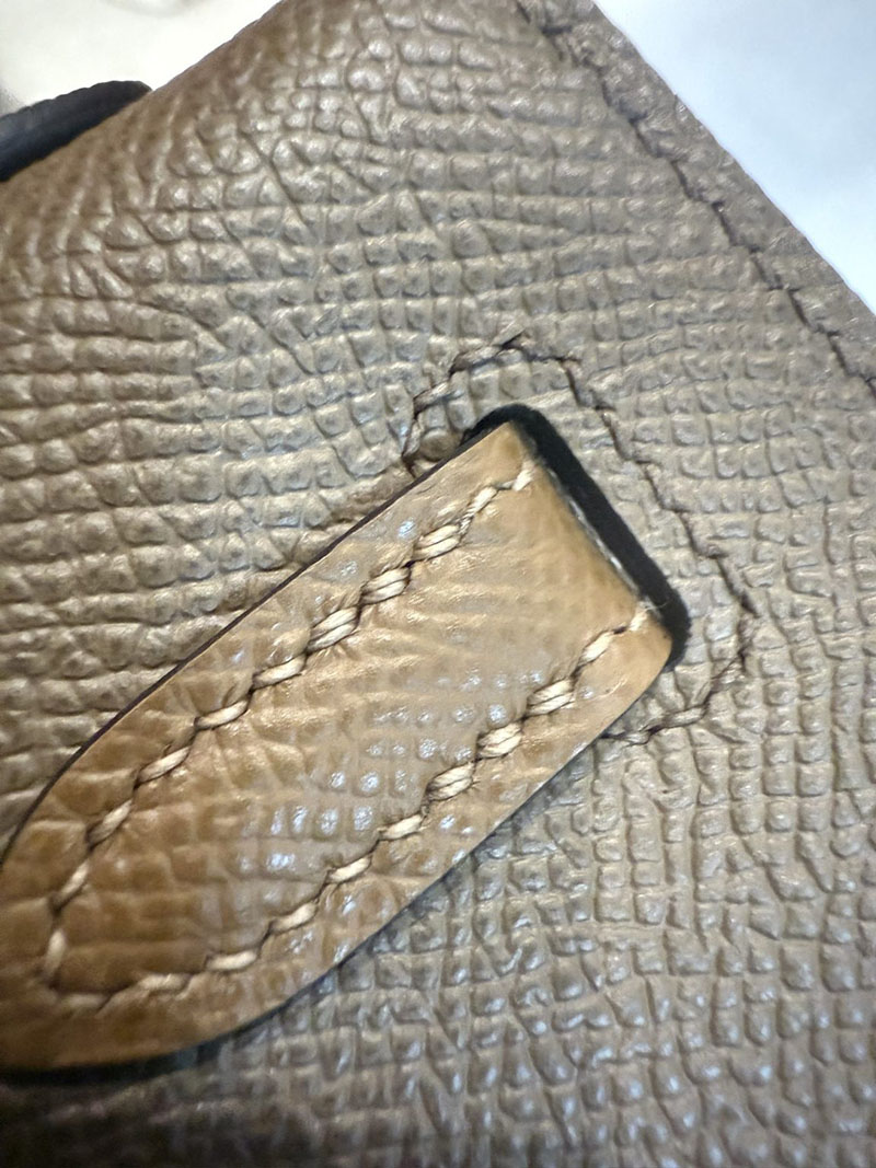 エルメスケリーバッグ定価 HERMES ケリー25 外縫い エトゥープ/ビスキュイ/アルザン ヴォーエプソン ゴールド金具 2524160 - 画像 (5)