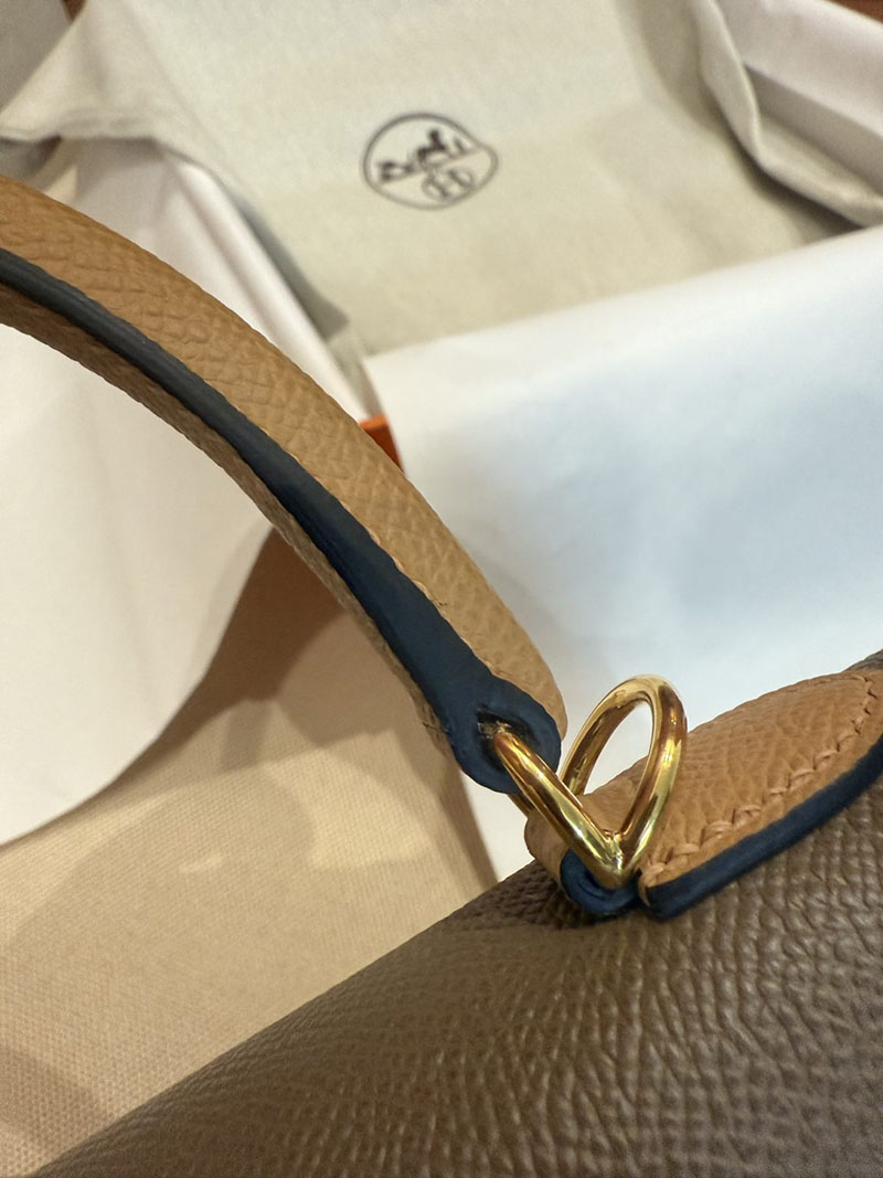 エルメスケリーバッグ定価 HERMES ケリー25 外縫い エトゥープ/ビスキュイ/アルザン ヴォーエプソン ゴールド金具 2524160 - 画像 (2)