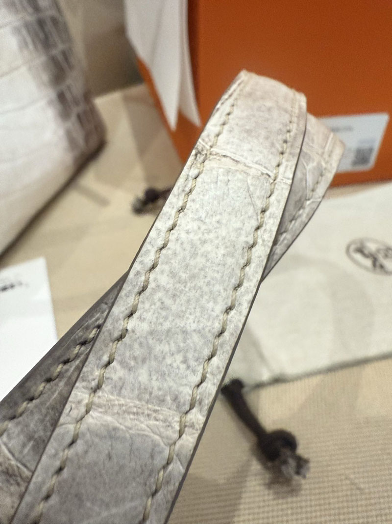 エルメスコピー メンズバッグ HERMES ケリー35cm 内縫い ヒマラヤ クロコダイル ニロティカスマット シルバー金具 2524161 - 画像 (10)