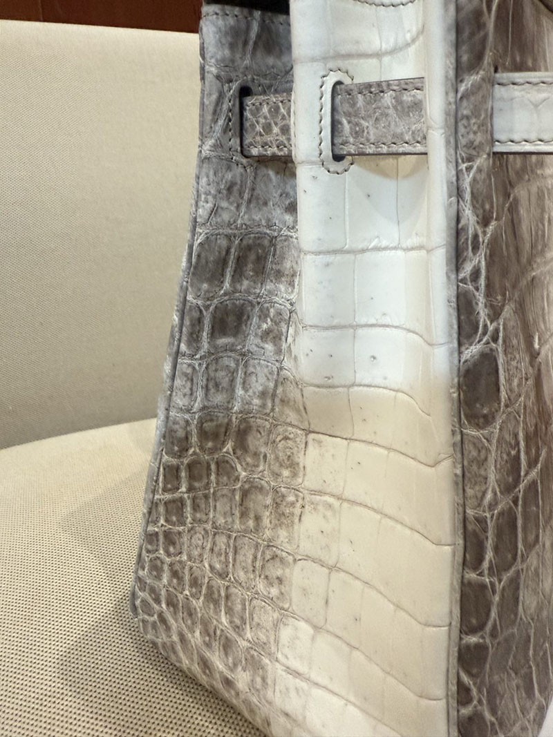 エルメスコピー メンズバッグ HERMES ケリー35cm 内縫い ヒマラヤ クロコダイル ニロティカスマット シルバー金具 2524161 - 画像 (9)