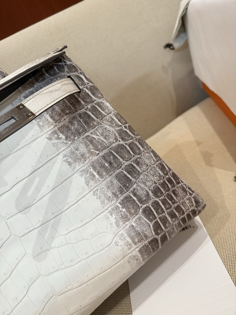 エルメスコピー メンズバッグ HERMES ケリー35cm 内縫い ヒマラヤ クロコダイル ニロティカスマット シルバー金具 2524161 - 画像 (8)