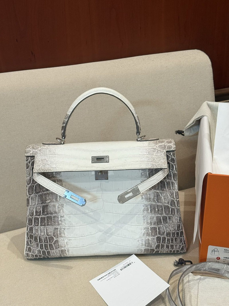 エルメスコピー メンズバッグ HERMES ケリー35cm 内縫い ヒマラヤ クロコダイル ニロティカスマット シルバー金具 2524161 - 画像 (16)
