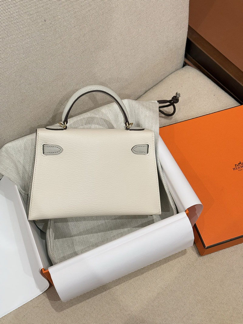 エルメスコピー ミニケリー 定価 HERMES ケリーミニ2 パーソナル ナタ/グリアスファルト ヴォーエプソン ゴールド金具 2524170 - 画像 (7)