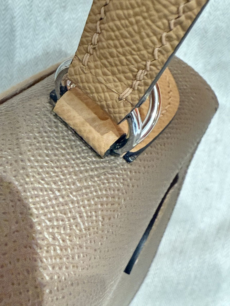 エルメスケリーバッグ定価 HERMES ケリー28 外縫い エトゥープ/ビスキュイ/アルザン ヴォーエプソン シルバー金具 2524172 - 画像 (12)