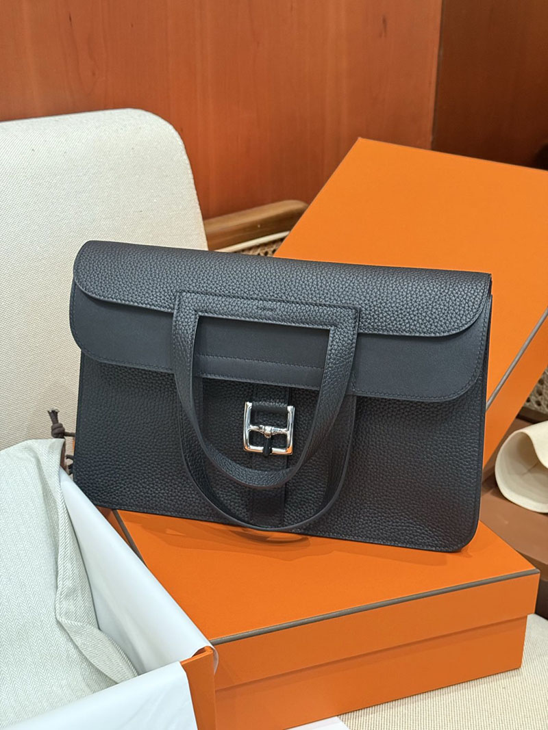 エルメスコピー アルザン31 定価 HERMES アルザン31 黒 ブラック トリヨンクレマンス/スイフト シルバー金具 2524177 - 画像 (6)