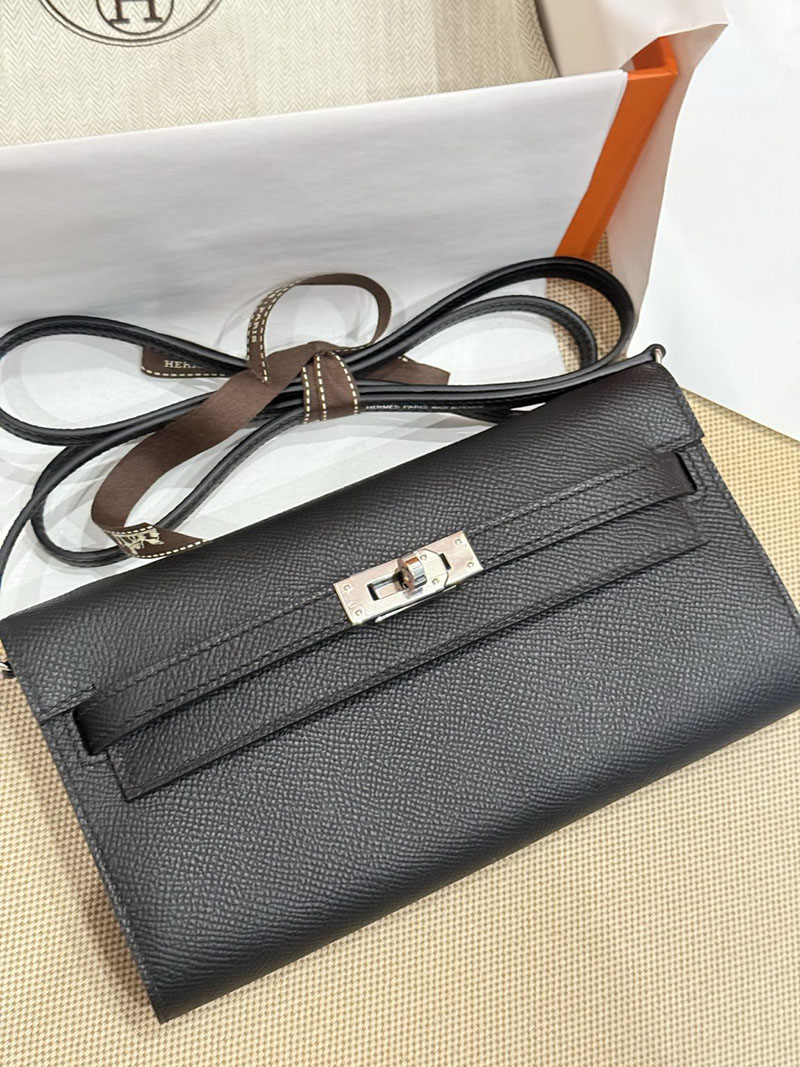 エルメスコピー HERMES 長財布 ケリーウォレット ロング トゥーゴー 黒 ブラック ヴォーエプソン シルバー金具 2524178 - 画像 (5)