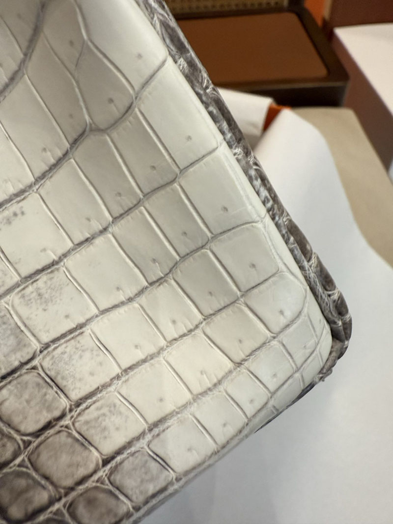 エルメス ケリー25 クロコ 定価 HERMES ケリー25 内縫い ヒマラヤ クロコダイル ニロティカスマット シルバー金具 2524185 - 画像 (21)