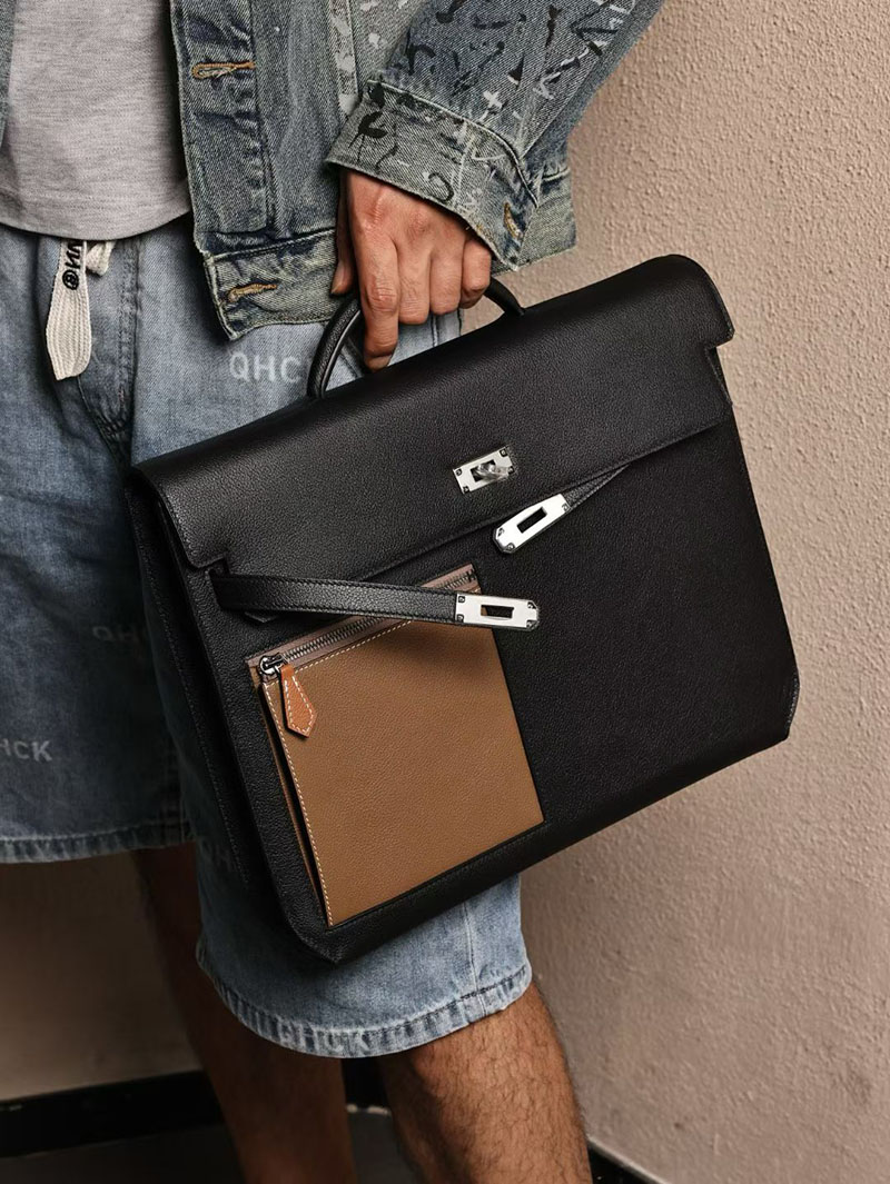 エルメスコピー HERMES ケリーデペッシュ36 カラーマティック 黒 ブラック エバーカラー シルバー金具 2524186 - 画像 (5)