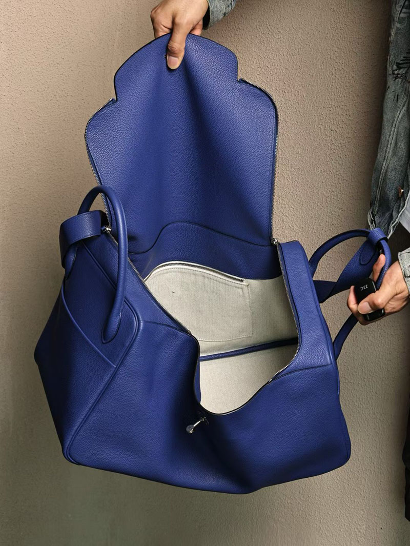 エルメス リンディ メンズ HERMES リンディ45 ブルーエレクトリック トゴ シルバー金具 2524192 - 画像 (5)