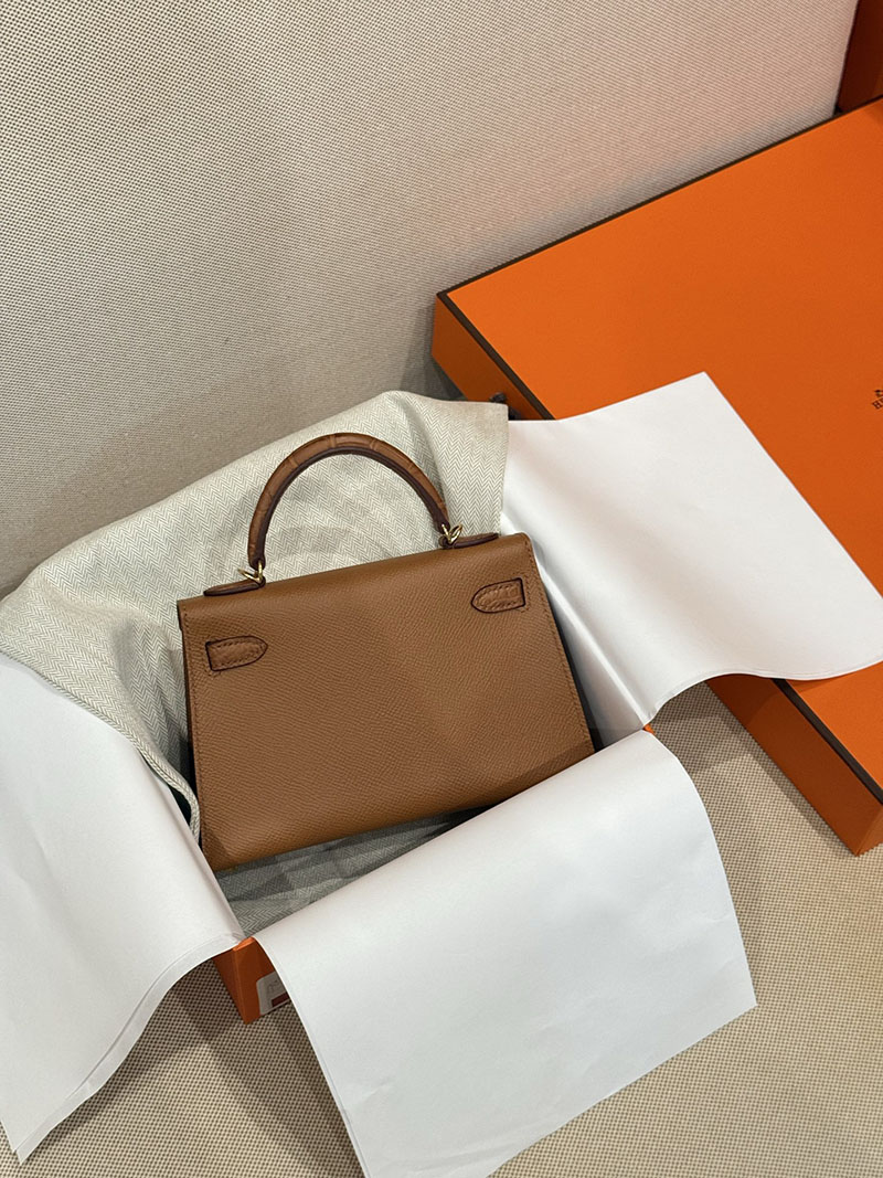 エルメス HERMES ケリーミニ2 外縫い ゴールド ヴォーエプソン/クロコダイル アリゲーターマット ゴールド金具 2524198 - 画像 (8)
