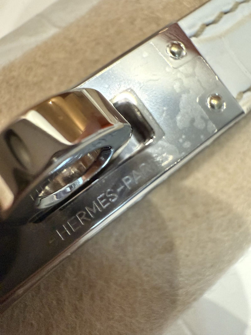 エルメスコピー ミニケリー 定価 HERMES ケリーミニ2 外縫い ヒマラヤ クロコダイル ニロティカスマット シルバー金具 2524199 - 画像 (17)
