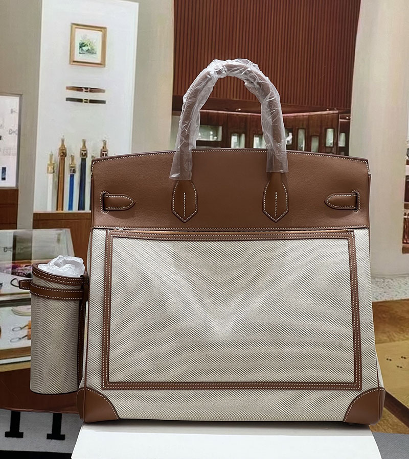 エルメスコピー オータクロア40 メンズ HERMES オータクロア 40cm カーゴ フォーブ トワルアッシュ×スイフト シルバー金具 2524216 - 画像 (8)